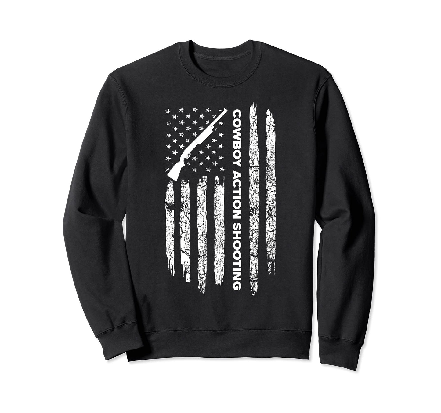 Usa Flag American Flag Cowboy Action Sweatshirt - Custom Art Print Unisex - T-Shirt, Sweatshirt, Hoodie