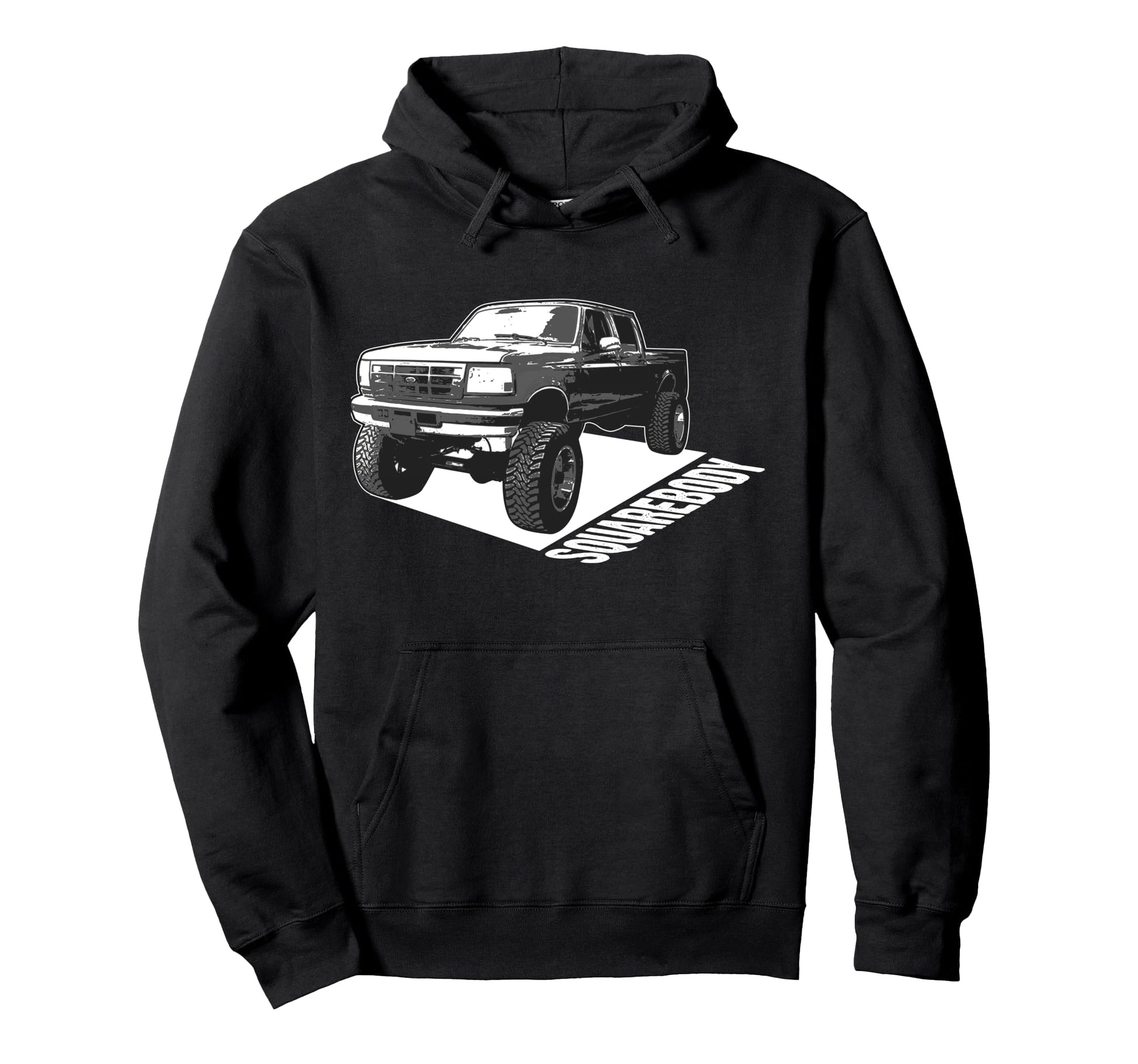 Squarebody Old School Body Car Truck Hoodie - Minimalist Print Unisex - T-Shirt, Sweatshirt, Hoodie