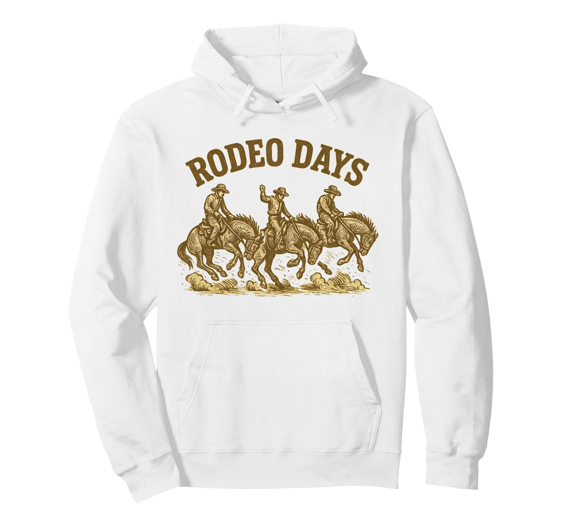Rodeo Days Cowboys Riding Western Art Hoodie - Streetwear Style Men Women - T-Shirt, Sweatshirt, Hoodie