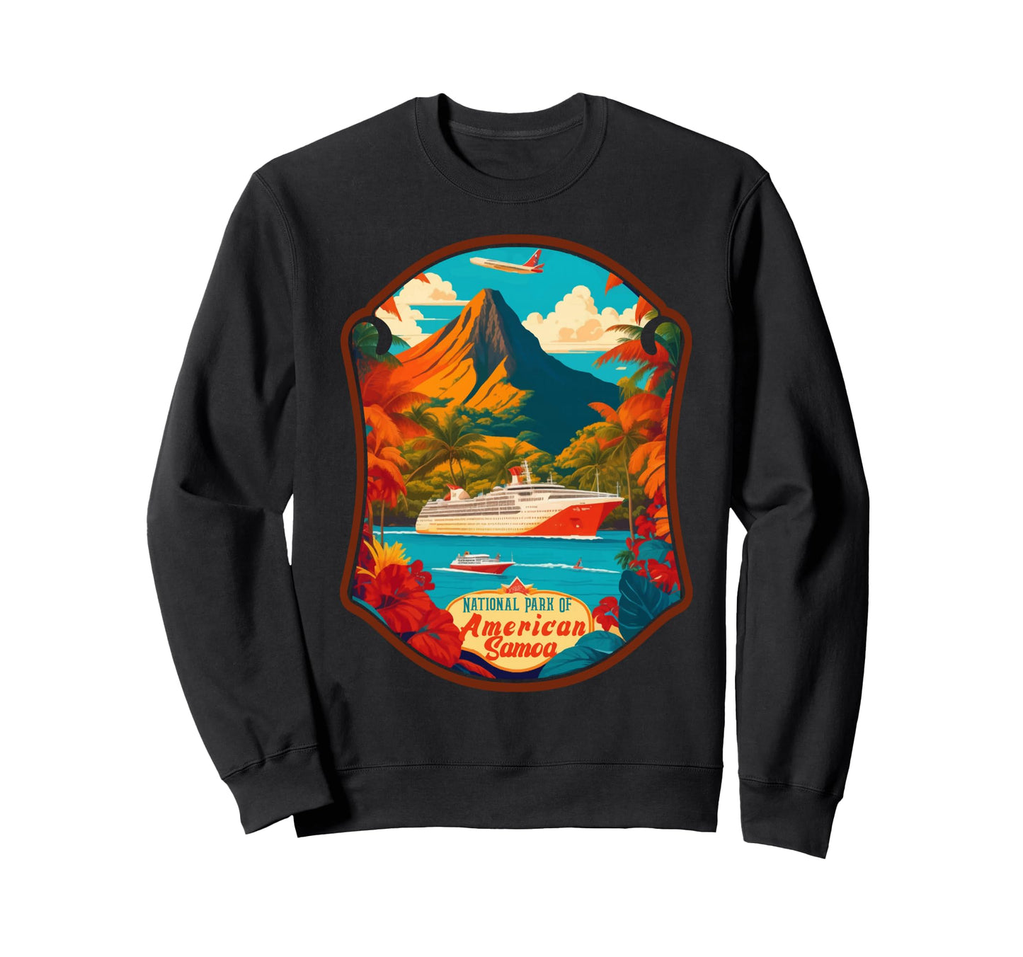 American Samoa National Park Distressed Sweatshirt - Trendy Graphic Unisex - T-Shirt, Sweatshirt, Hoodie