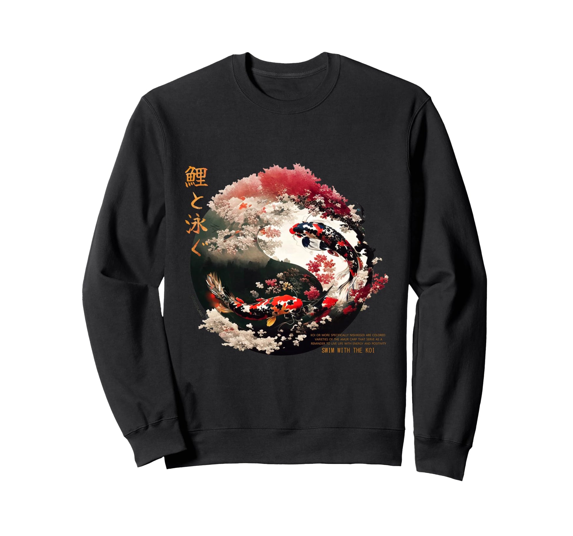 Oriental Fish Harajuku Koi Carp Sweatshirt - Unique Graphic Unisex - T-Shirt, Sweatshirt, Hoodie