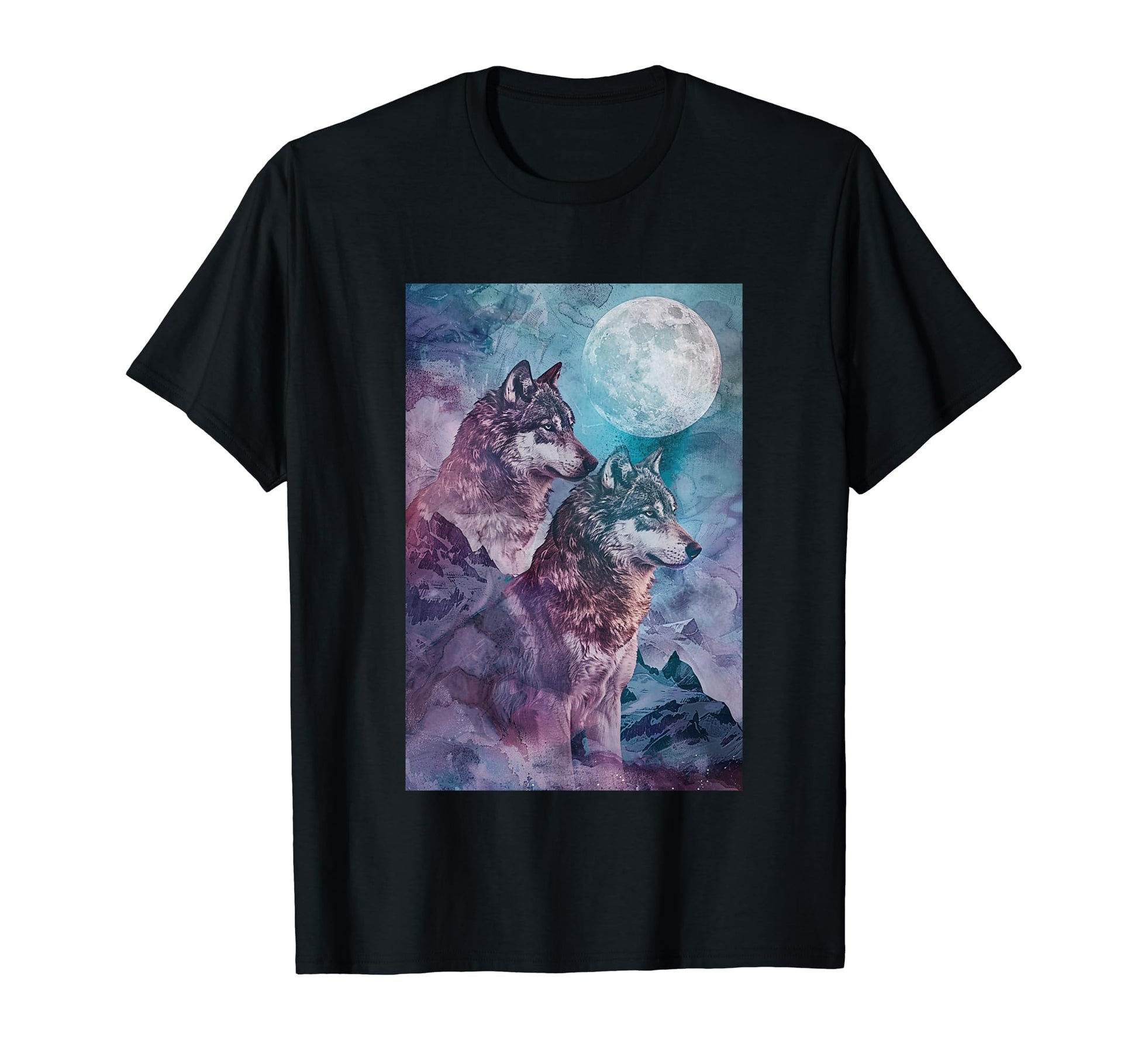Boho Mystic Wolf Art T-Shirt - Graphic Print Unisex - T-Shirt, Sweatshirt, Hoodie
