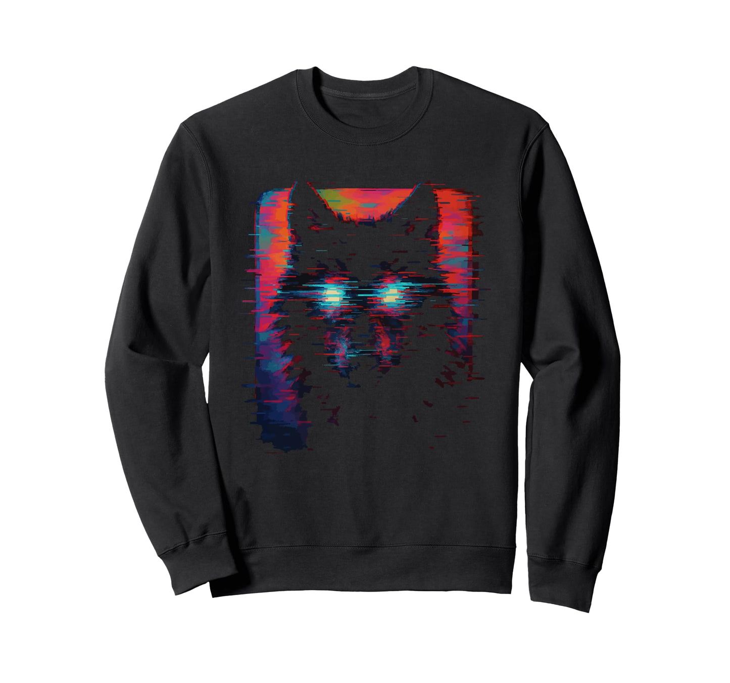 Weird Core Vaporwave Wolf Aesthetic Sweatshirt - Trendy Graphic for Adults - T-Shirt, Sweatshirt, Hoodie