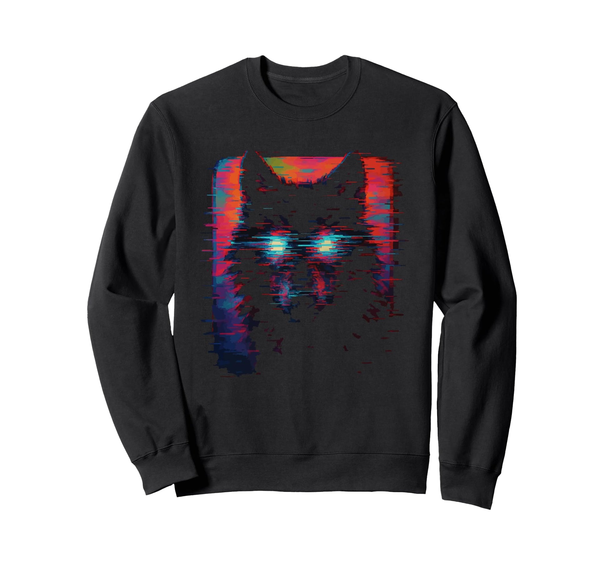 Weird Core Vaporwave Wolf Aesthetic Sweatshirt - Trendy Graphic for Adults - T-Shirt, Sweatshirt, Hoodie