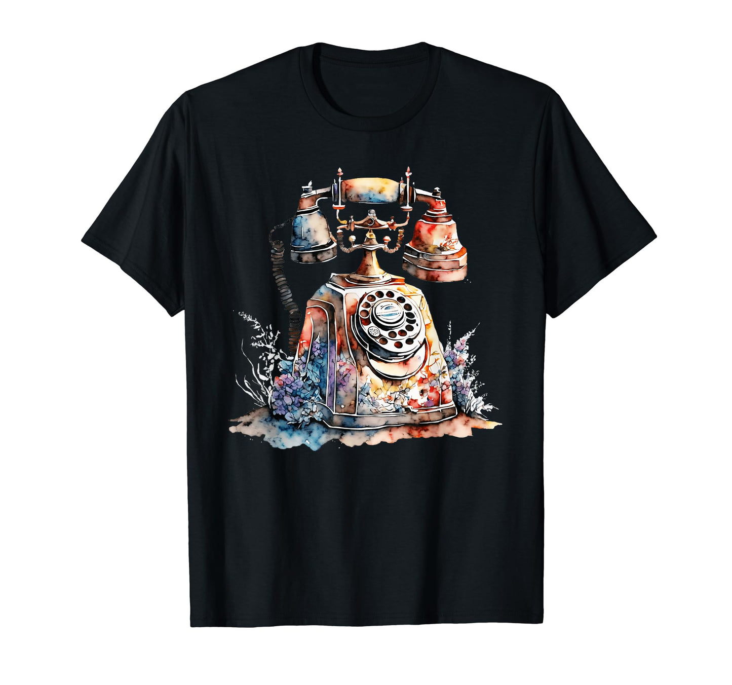 Phone Floral Watercolor Boho T-Shirt - Fun Novelty Design for Adults - T-Shirt, Sweatshirt, Hoodie