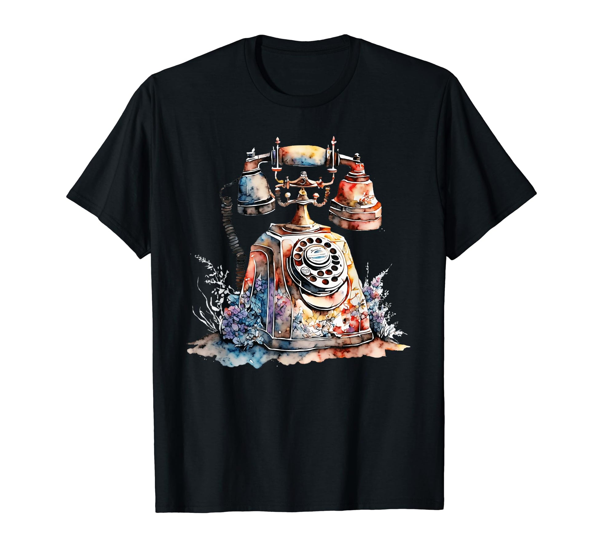 Phone Floral Watercolor Boho T-Shirt - Fun Novelty Design for Adults - T-Shirt, Sweatshirt, Hoodie