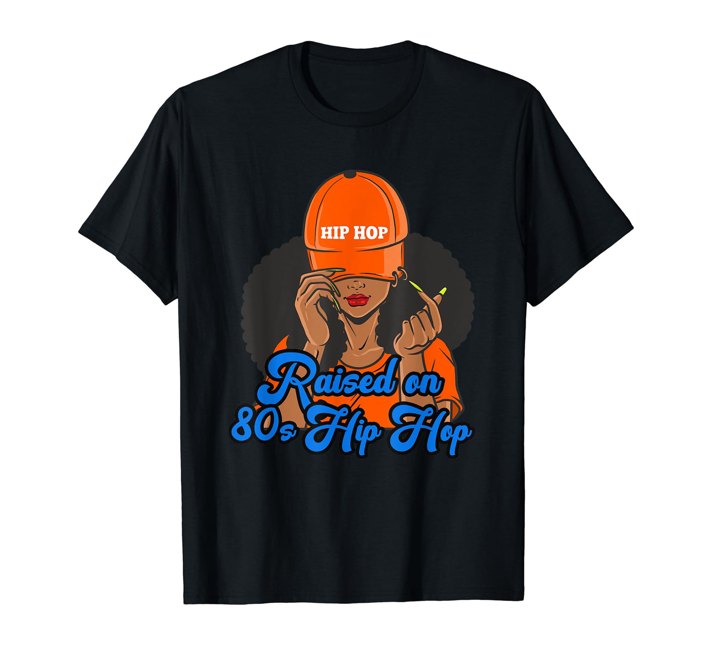 Born 1980S Raised 80S Hip Hop Black T-Shirt - Graphic Print for Adults - T-Shirt, Sweatshirt, Hoodie