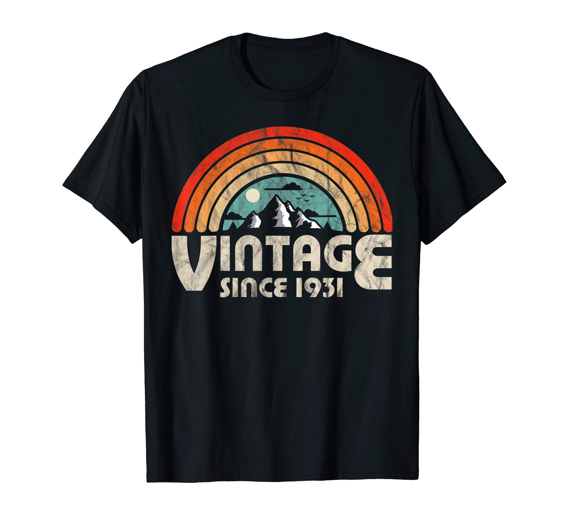 88Th Birthday Gift 1931 Epic Rainbow T-Shirt - Minimalist Print Men Women - T-Shirt, Sweatshirt, Hoodie
