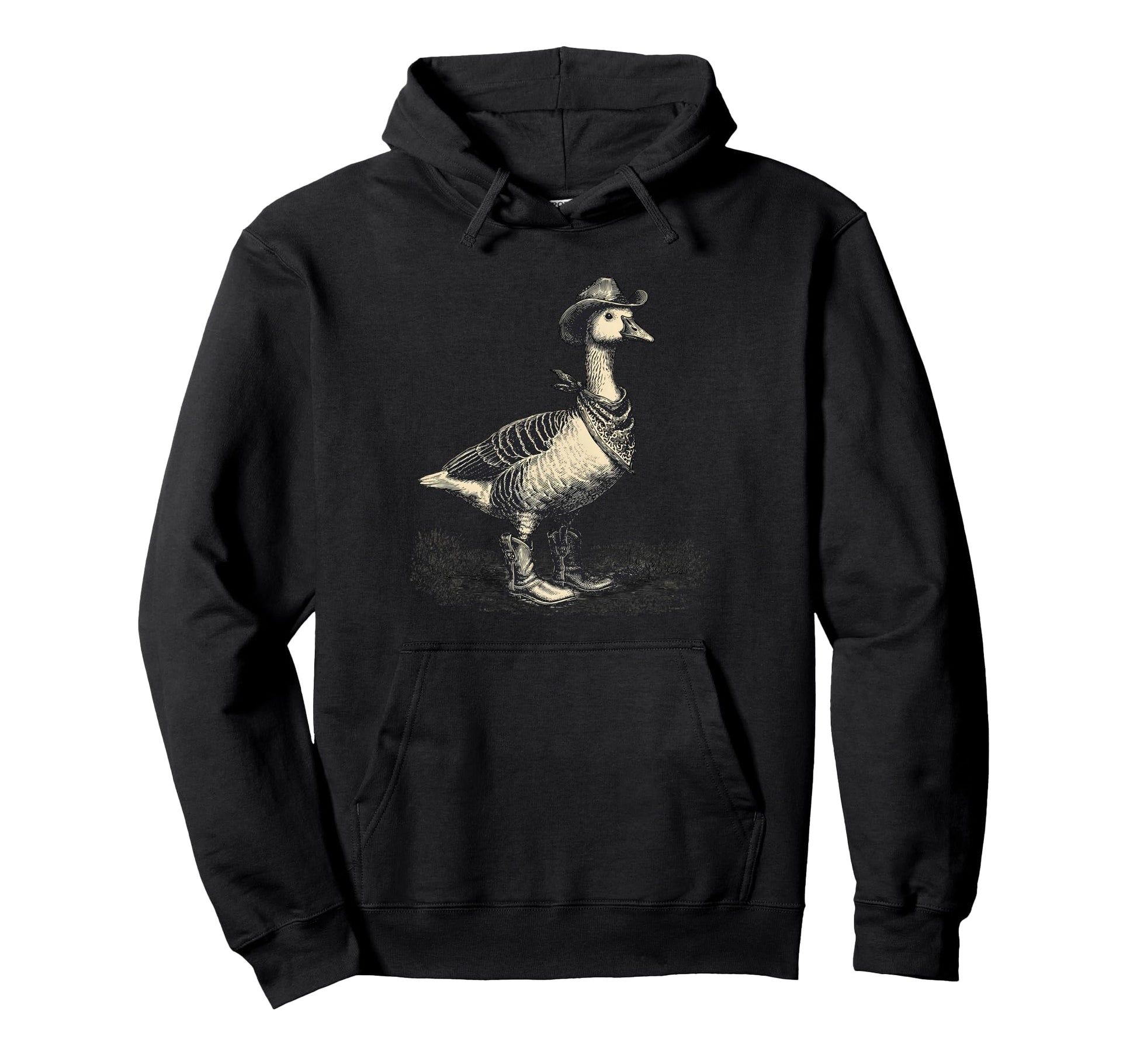 Goose Cowboy Rodeo Cowgirl Western Hoodie - Unique Graphic Men Women - T-Shirt, Sweatshirt, Hoodie