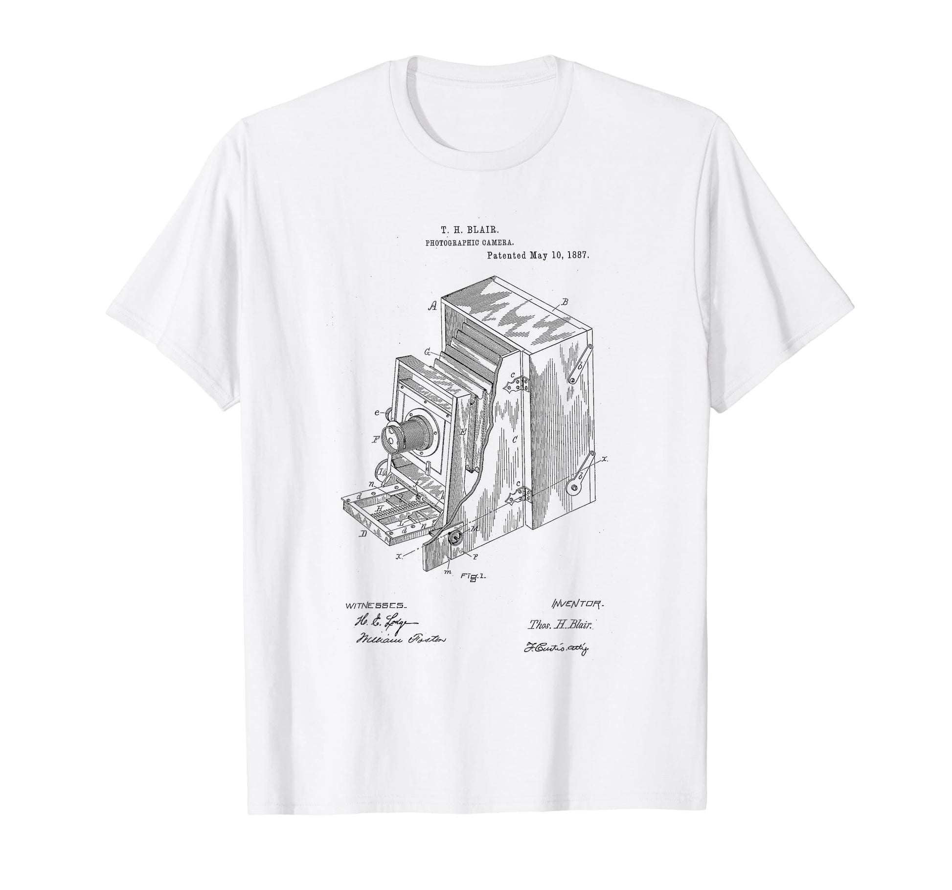 Photography Camera Patent Hand T-Shirt - Streetwear Style for Adults - T-Shirt, Sweatshirt, Hoodie
