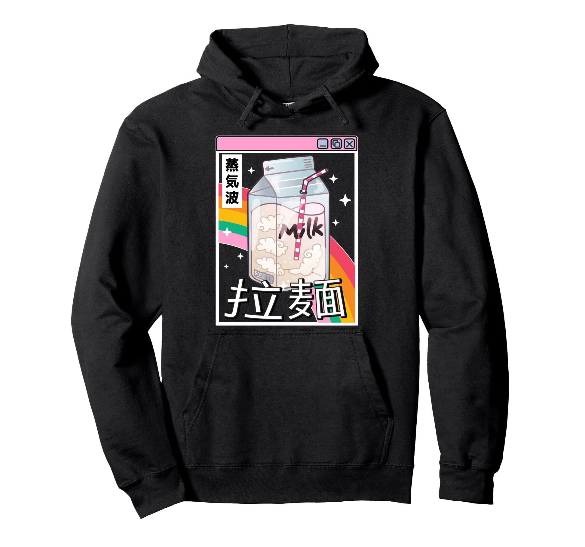 Japan Milk Carton Kawaii Rainbow Hoodie - Streetwear Style Unisex - T-Shirt, Sweatshirt, Hoodie