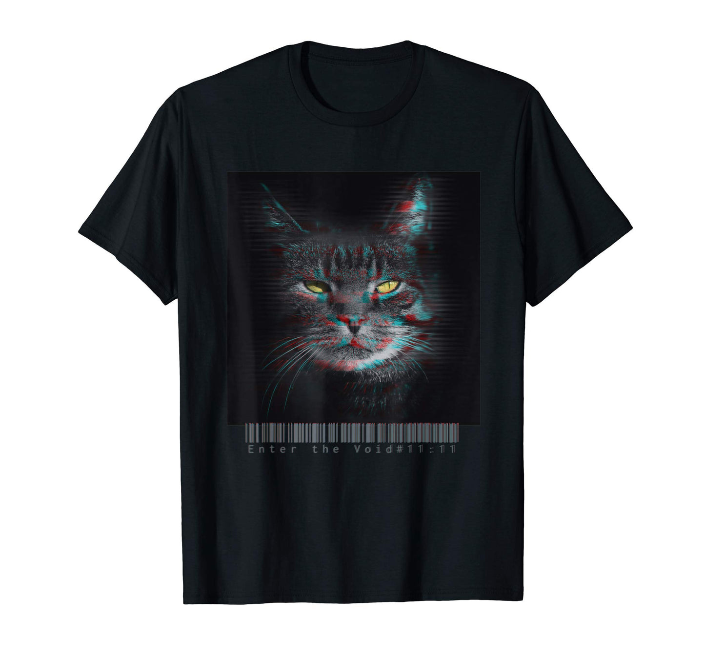Enter Void Glitch Maine Coon Feline T-Shirt - Aesthetic Graphic for Adults - T-Shirt, Sweatshirt, Hoodie
