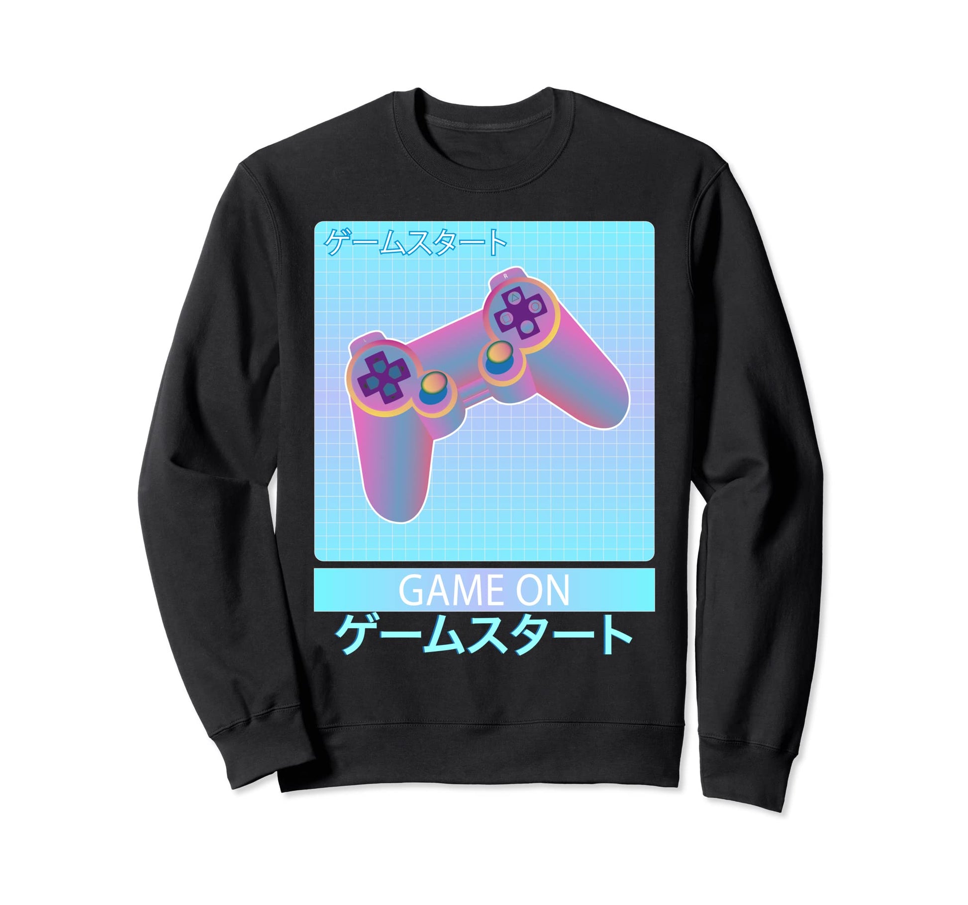 Video Game Controller Game Vaporwave Sweatshirt - Minimalist Print Unisex - T-Shirt, Sweatshirt, Hoodie