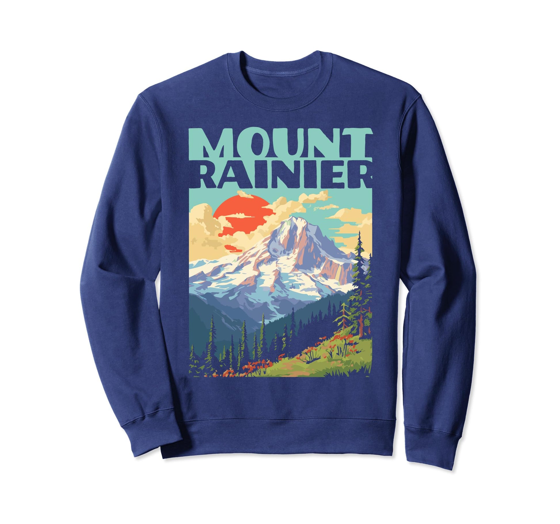 Mount Rainier National Park Sweatshirt - Graphic Print Unisex - T-Shirt, Sweatshirt, Hoodie