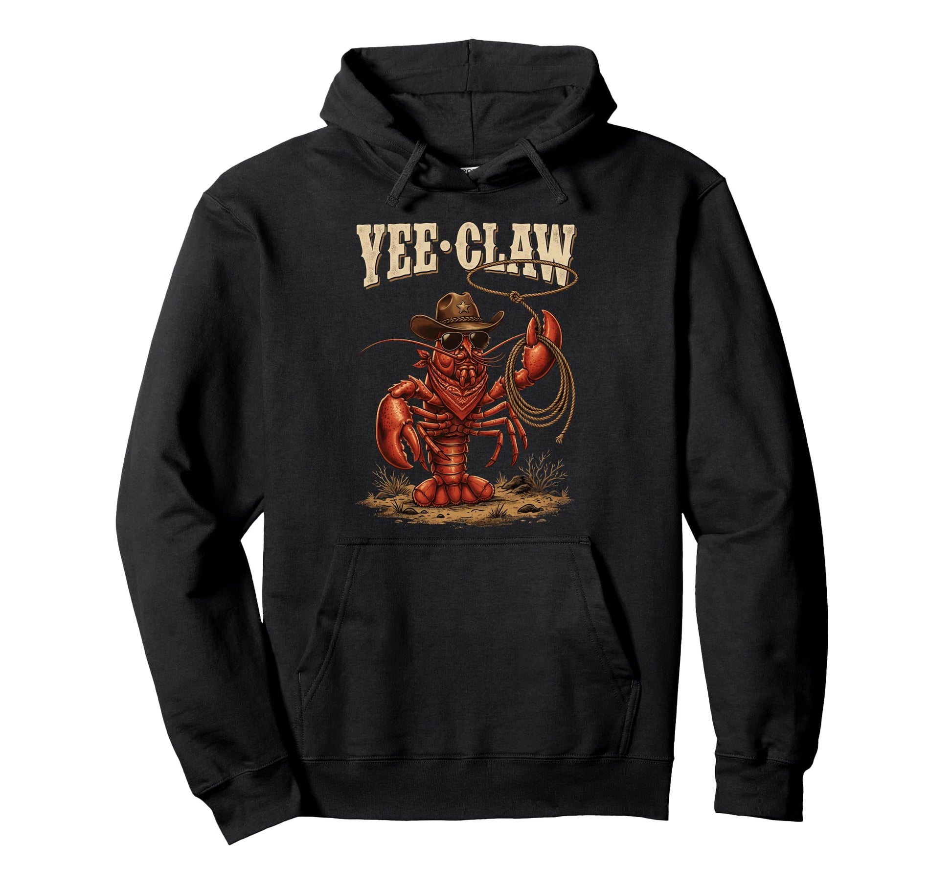 Yee Claw Western Country Cowboy Hoodie - Casual Everyday Wear Men Women - T-Shirt, Sweatshirt, Hoodie