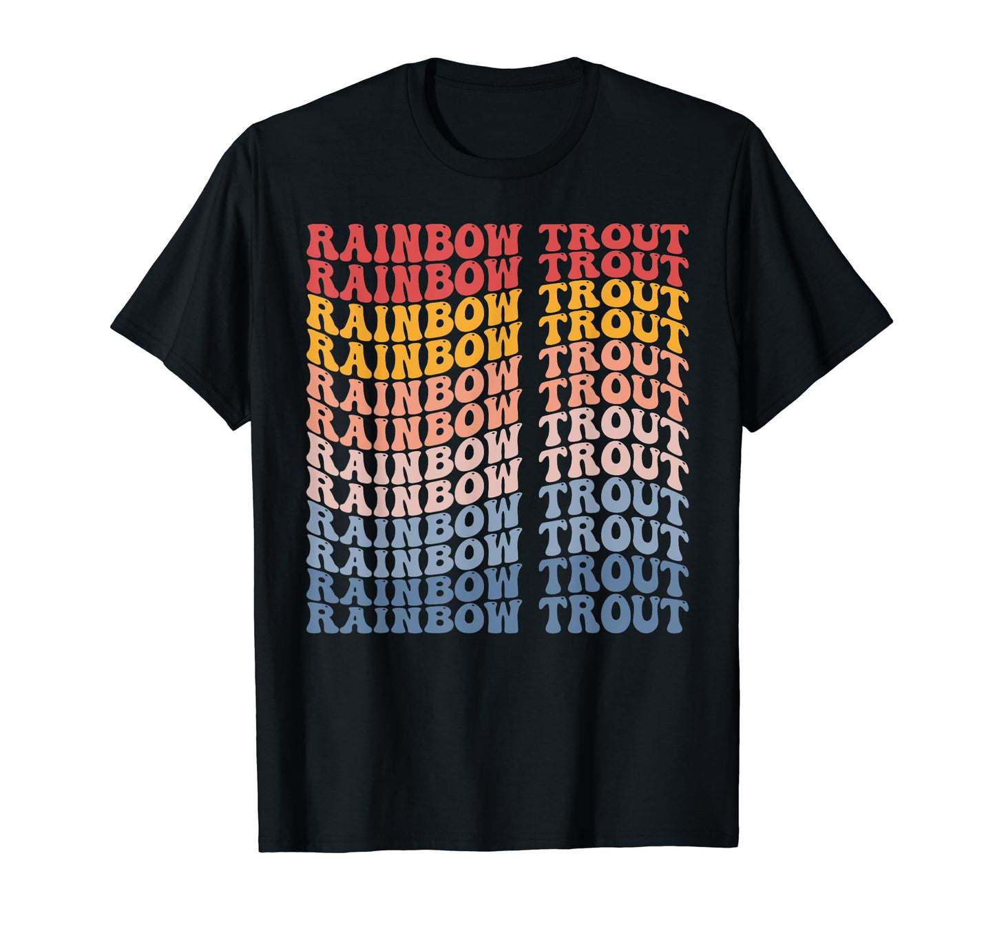 Rainbow Trout Groovy Fish T-Shirt - Graphic Print Men Women - T-Shirt, Sweatshirt, Hoodie