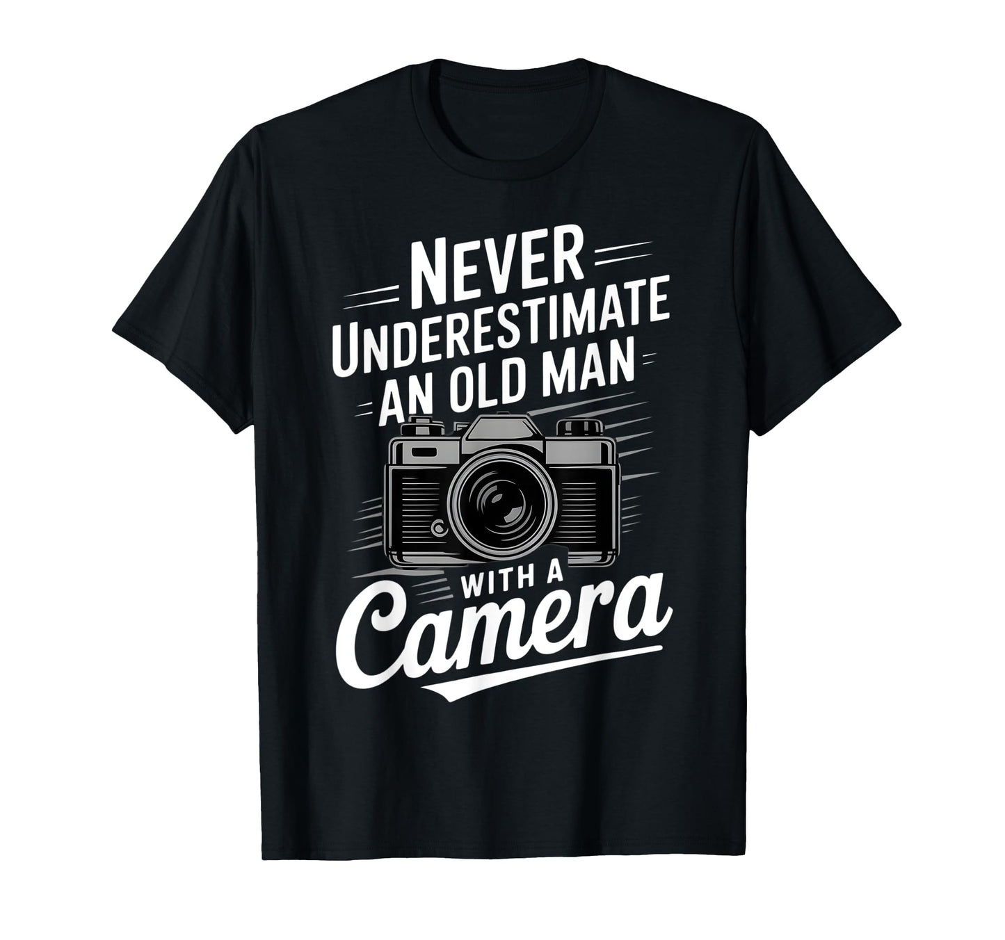 Photographer Never Underestimate Old T-Shirt - Minimalist Print Unisex - T-Shirt, Sweatshirt, Hoodie