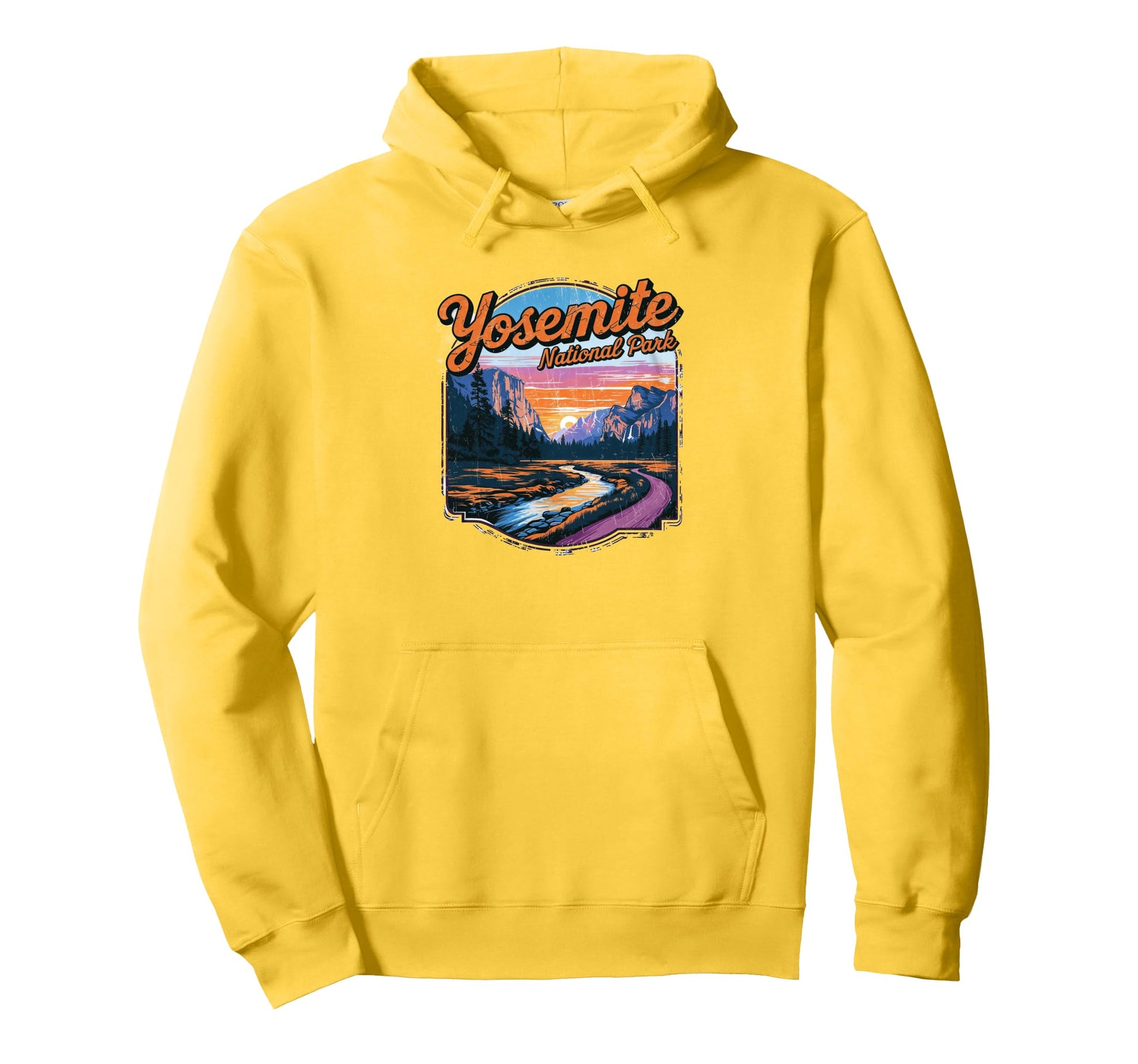 Yosemite National Park Sunset Hoodie - Aesthetic Graphic Men Women - T-Shirt, Sweatshirt, Hoodie