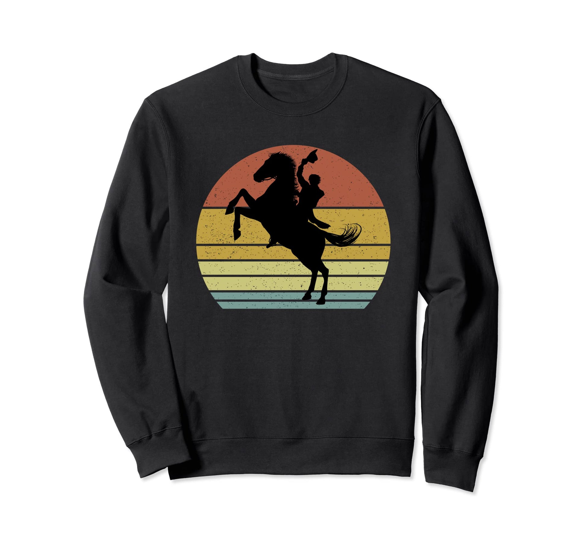 Cowboy Texas Rodeo Western Bucking Sweatshirt - Minimalist Print Men Women - T-Shirt, Sweatshirt, Hoodie