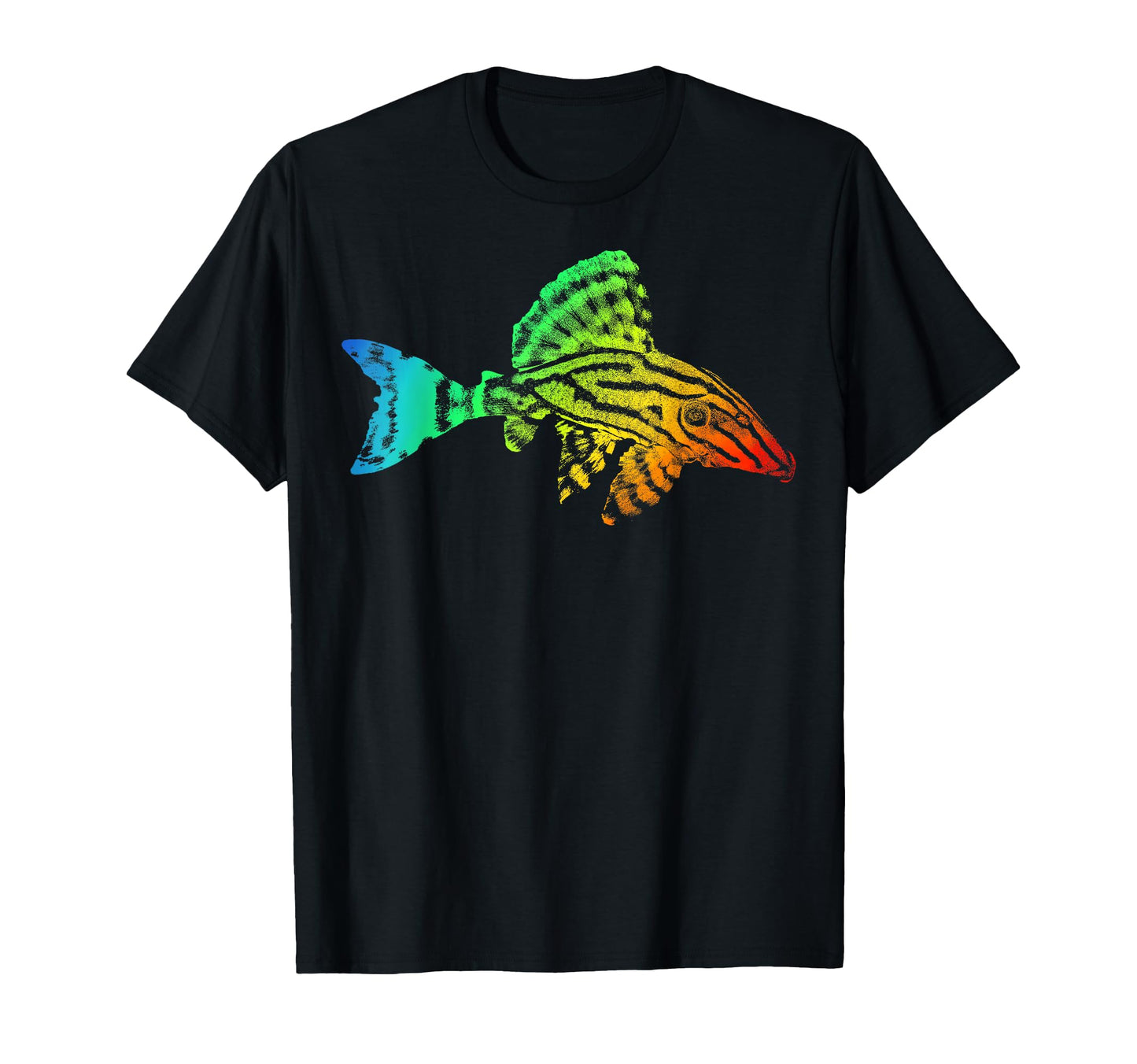 Plecostomus Colorful Rainbow T-Shirt - Fun Novelty Design for Adults - T-Shirt, Sweatshirt, Hoodie