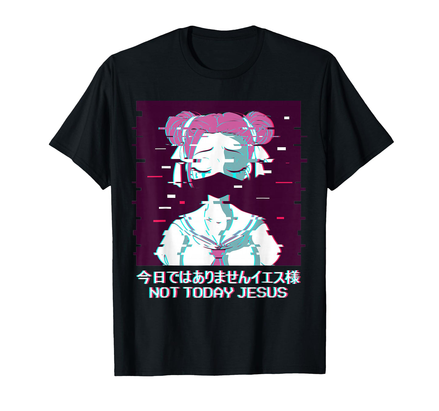 Not Today Jesus Geisha Anime T-Shirt - Casual Everyday Wear for Adults - T-Shirt, Sweatshirt, Hoodie