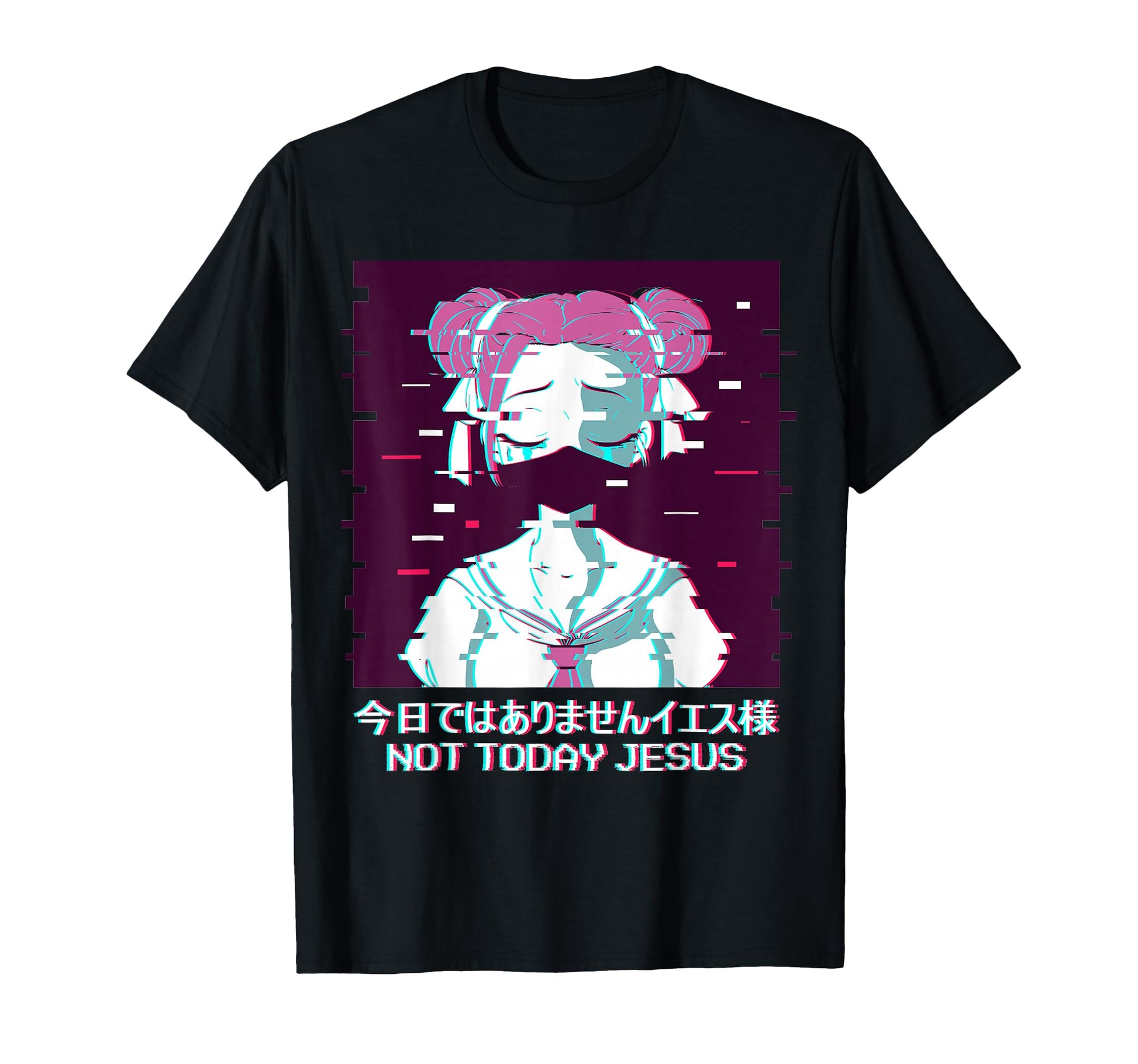 Not Today Jesus Geisha Anime T-Shirt - Casual Everyday Wear for Adults - T-Shirt, Sweatshirt, Hoodie