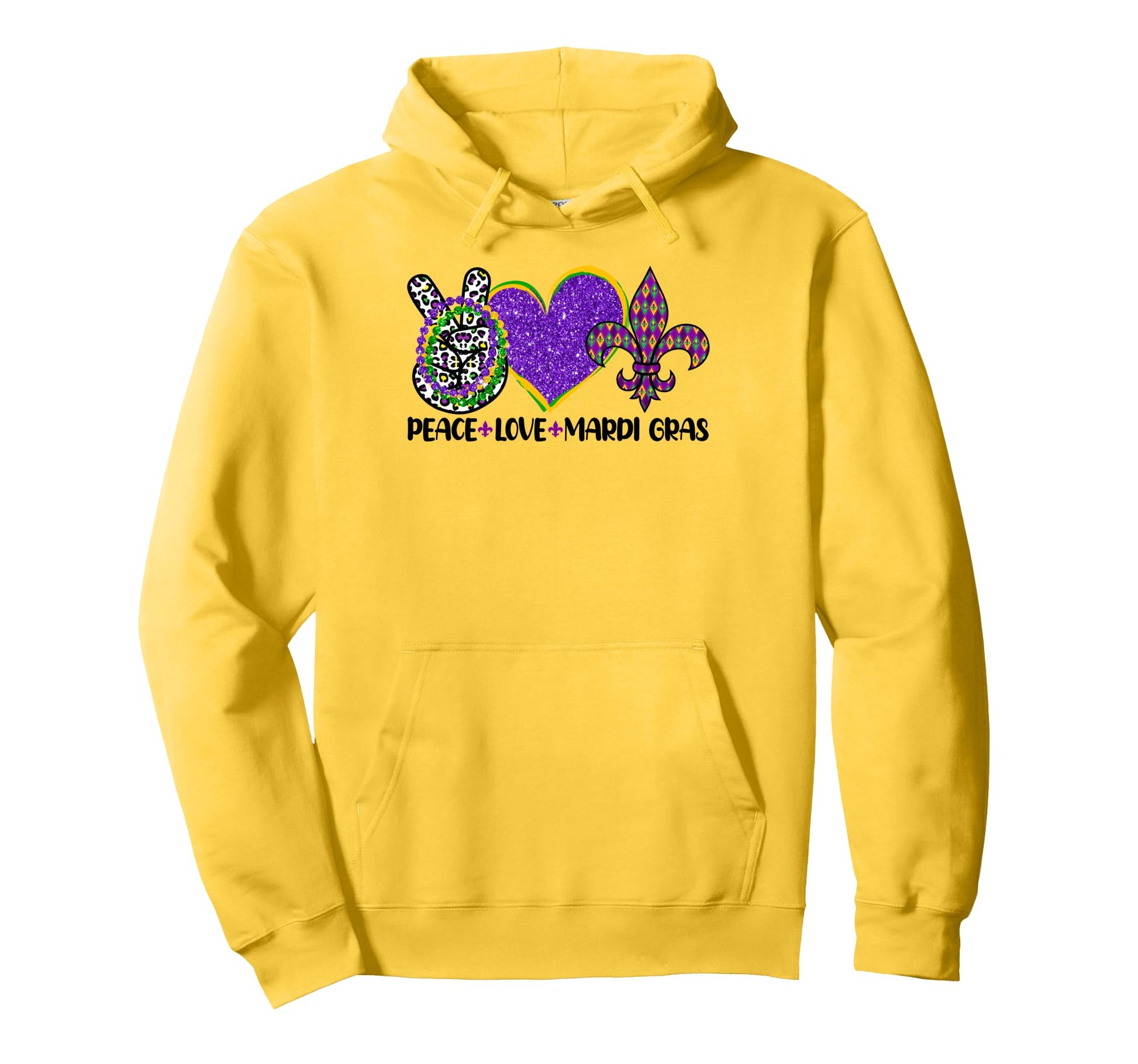 Peace Sign Heart Fleur De Lys Hippie Hoodie - Custom Art Print for Adults - T-Shirt, Sweatshirt, Hoodie