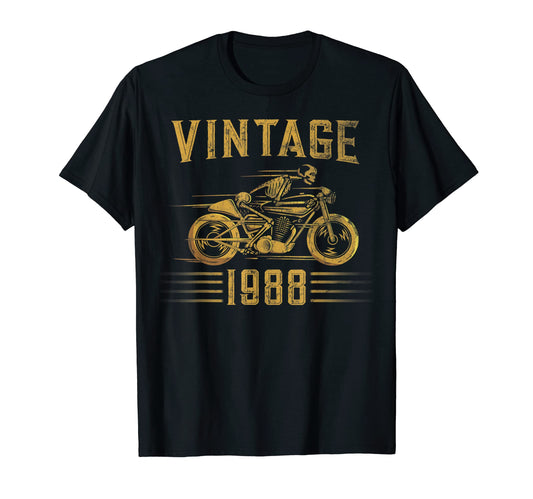 1988 Biker Motorcycle T-Shirt - Minimalist Print Men Women - T-Shirt, Sweatshirt, Hoodie