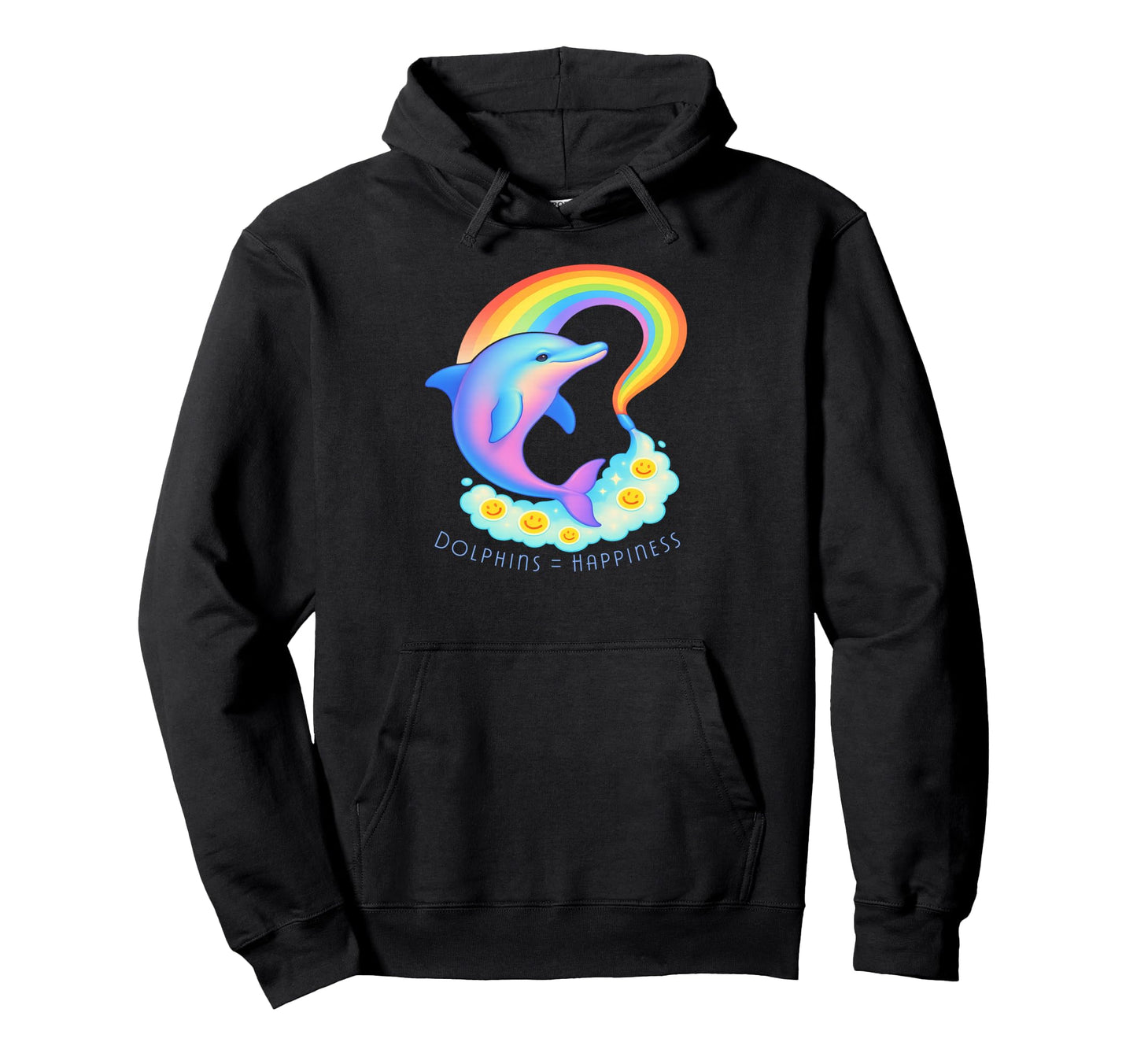 Dolphins Happiness Dreamy Colorful Hoodie - Novelty Apparel Men Women - T-Shirt, Sweatshirt, Hoodie