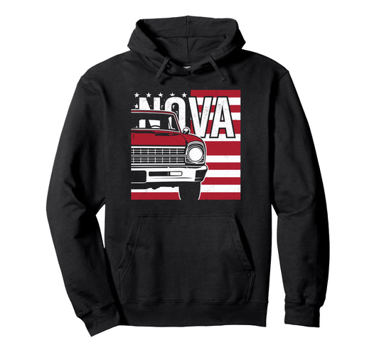 1966 1967 Nova Ss Front Grill Old Hoodie - Minimalist Print for Adults - T-Shirt, Sweatshirt, Hoodie