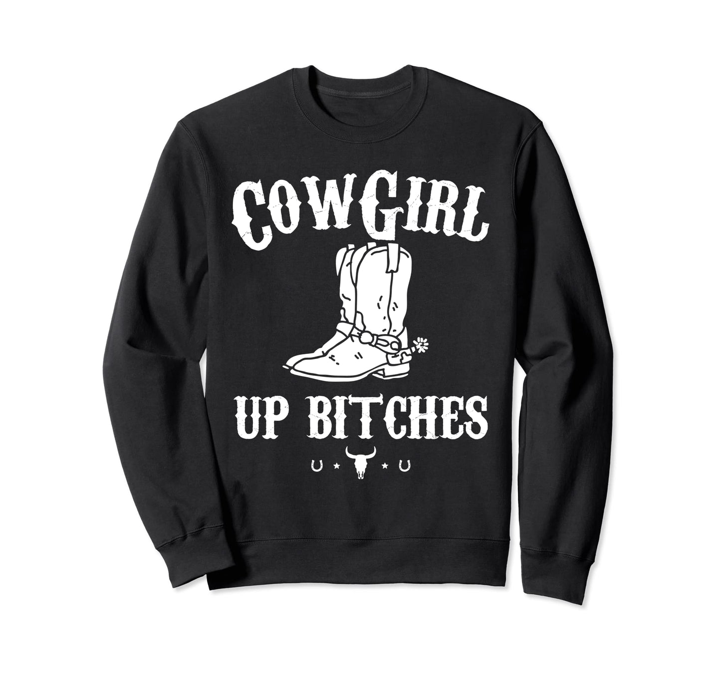 Western Cowgirl Yeehaw Hippie Boho Sweatshirt - Custom Art Print Unisex - T-Shirt, Sweatshirt, Hoodie