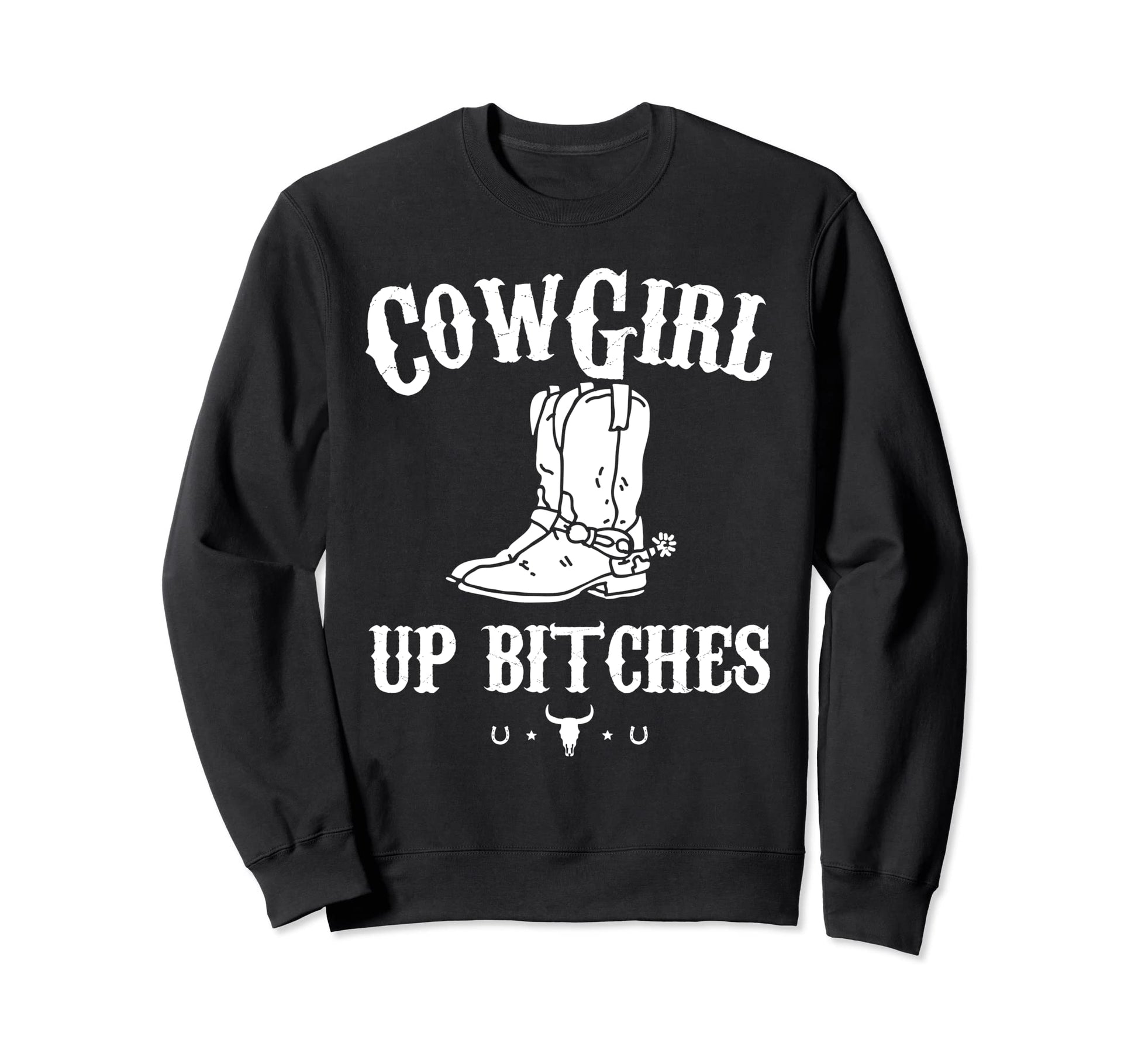 Western Cowgirl Yeehaw Hippie Boho Sweatshirt - Custom Art Print Unisex - T-Shirt, Sweatshirt, Hoodie