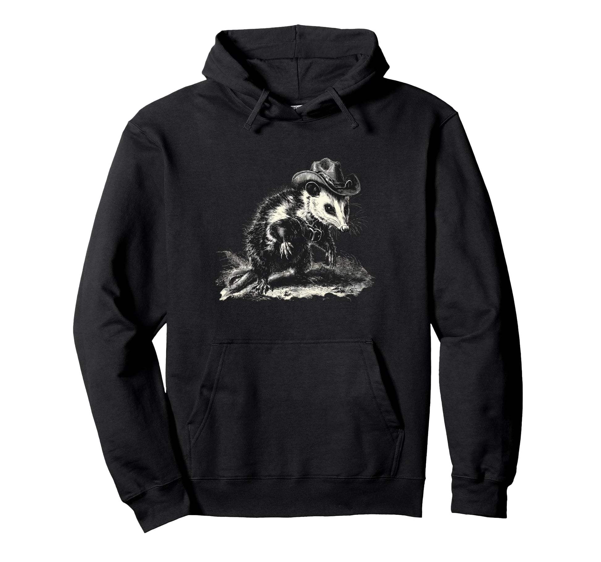 Opossum Cowboy Rodeo Cowgirl Western Hoodie - Novelty Apparel Unisex - T-Shirt, Sweatshirt, Hoodie