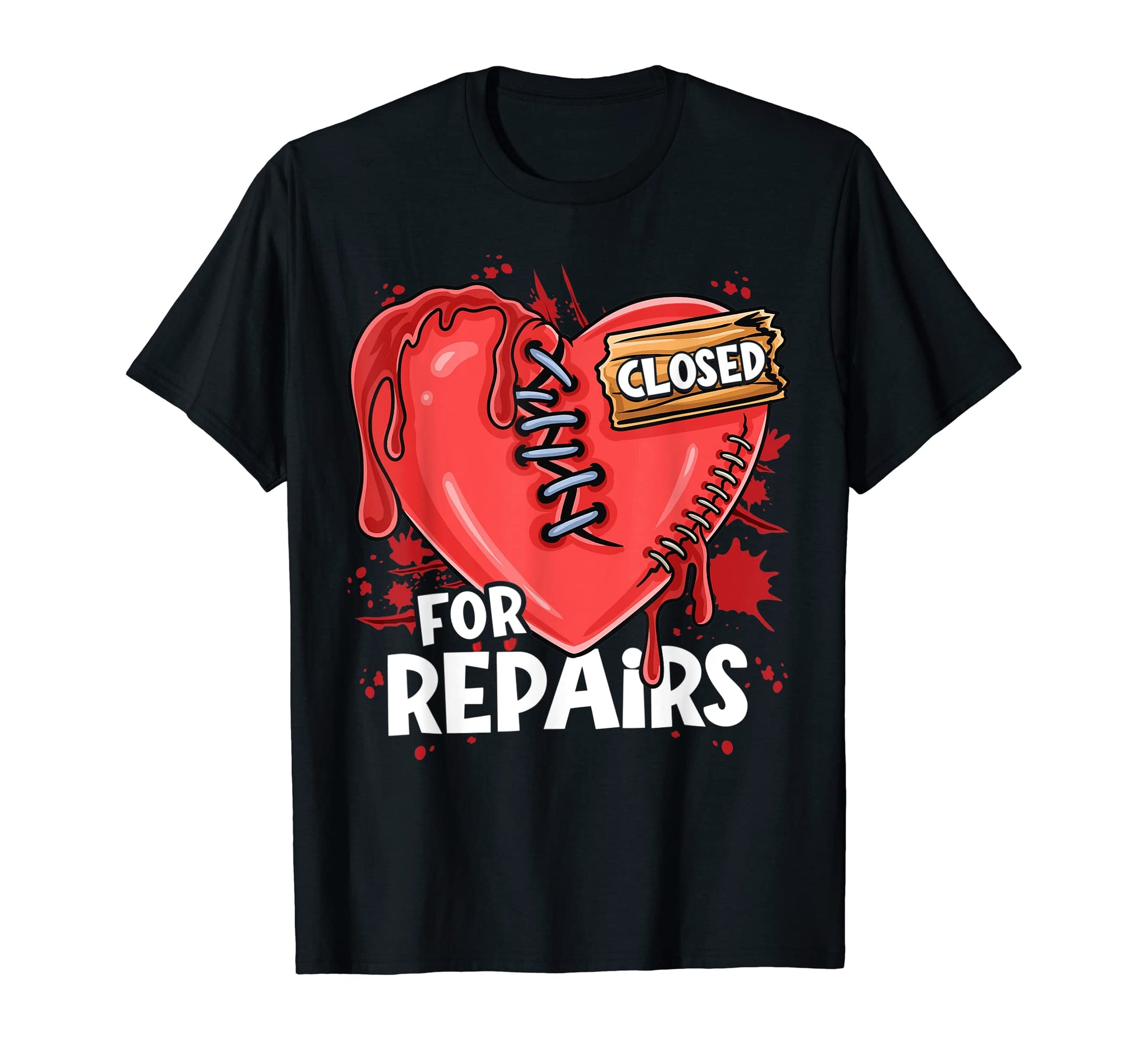 Sad Heartbreak Grunge Broken Heart Is T-Shirt - Trendy Graphic for Adults - T-Shirt, Sweatshirt, Hoodie