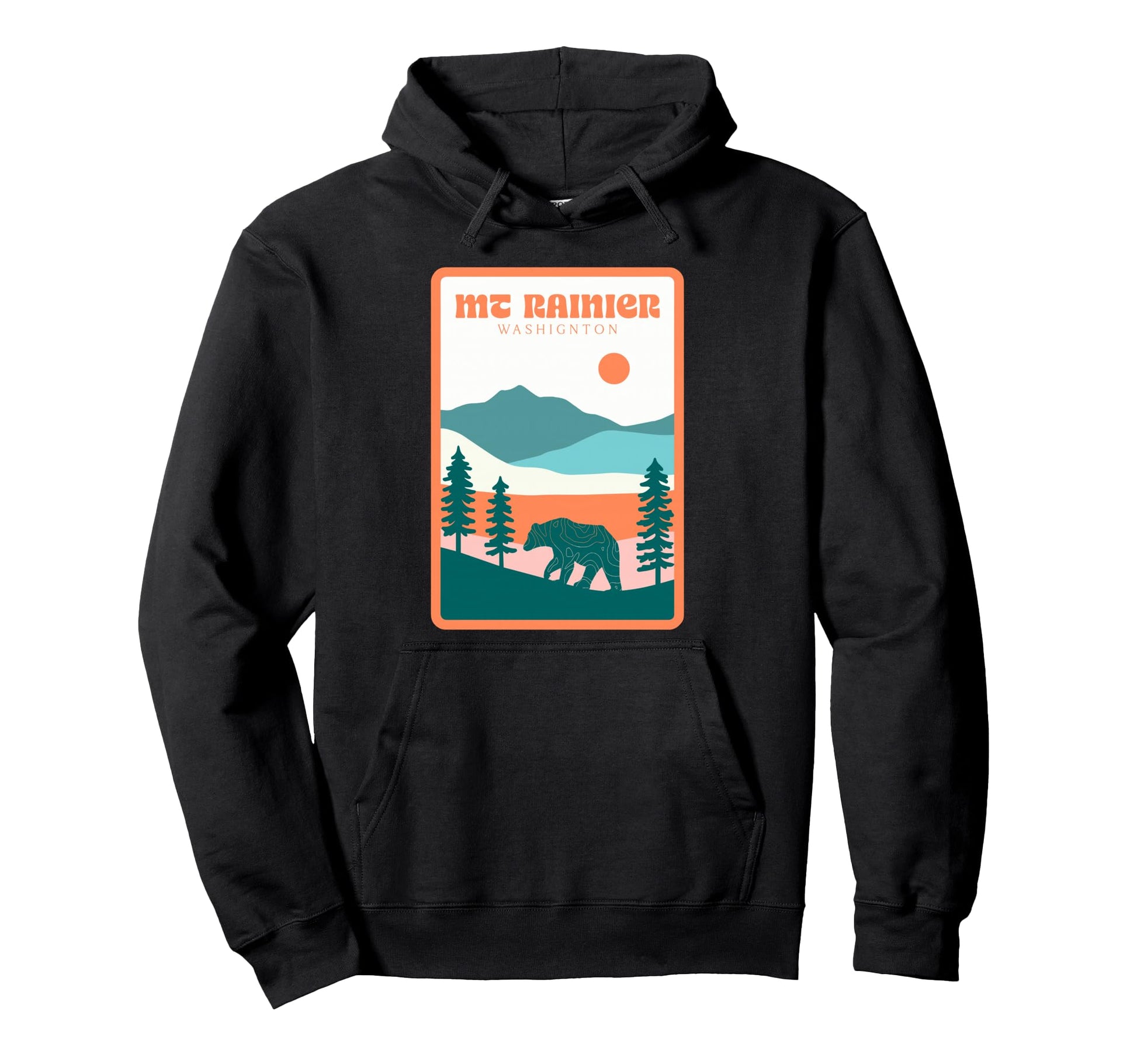 Mount Rainier National Park Mountain Hoodie - Unique Graphic for Adults - T-Shirt, Sweatshirt, Hoodie
