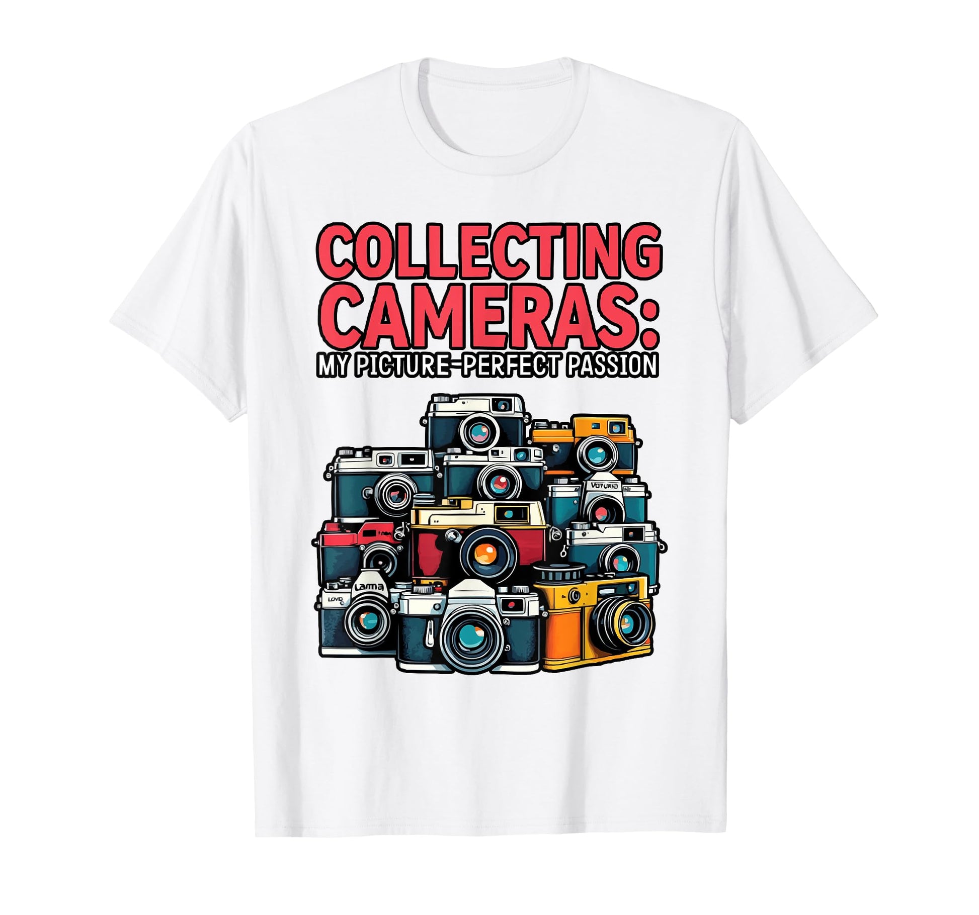 Camera Collector Cameraman T-Shirt - Custom Art Print for Adults - T-Shirt, Sweatshirt, Hoodie