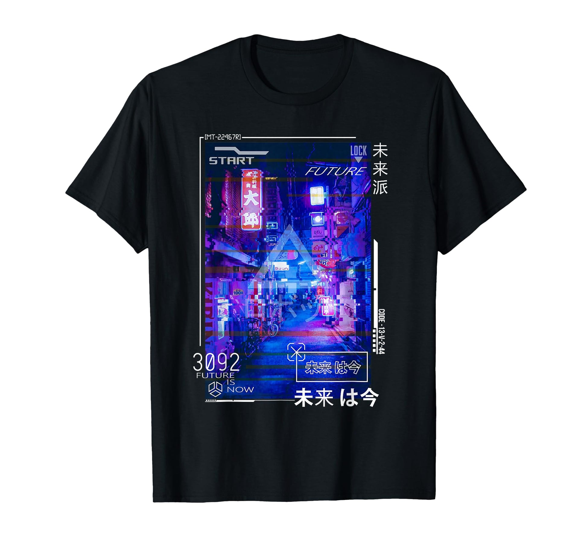 Cyberpunk Japanese Futurism Aesthetics T-Shirt - Graphic Print Unisex - T-Shirt, Sweatshirt, Hoodie