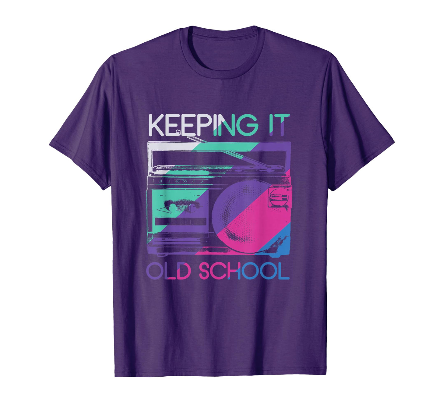 Keeping It Old School 80S 90S Boombox T-Shirt - Minimalist Print Men Women - T-Shirt, Sweatshirt, Hoodie