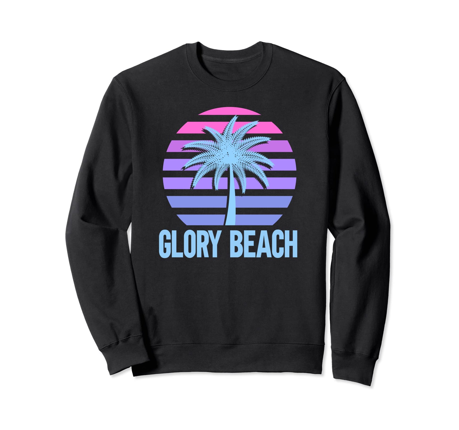 Glory Beach Vacation Vaporwave Sweatshirt - Fun Novelty Design for Adults - T-Shirt, Sweatshirt, Hoodie