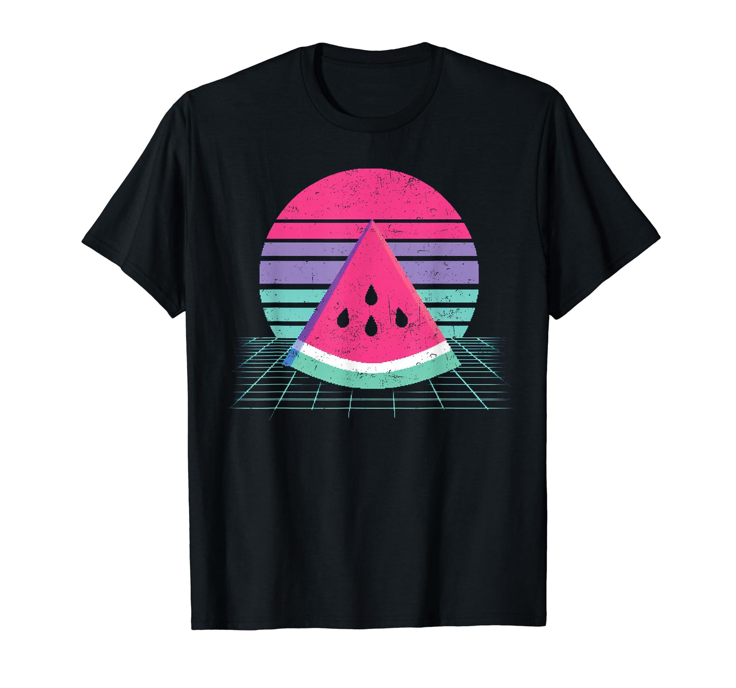 Watermelon Kawaii Vaporwave Aesthetic T-Shirt - Custom Art Print Men Women - T-Shirt, Sweatshirt, Hoodie