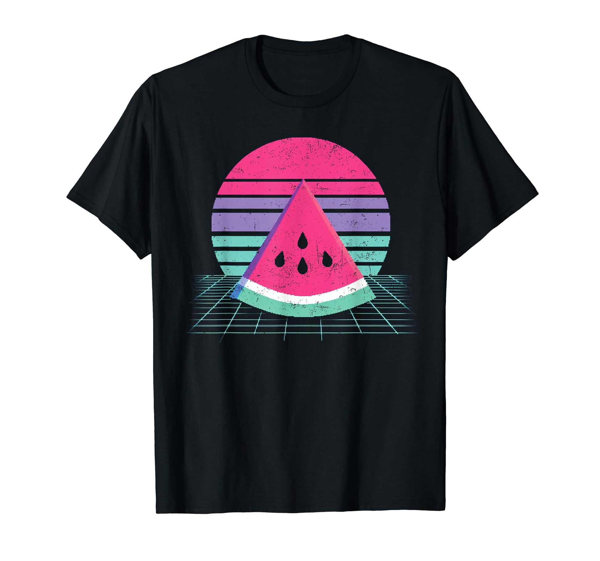Watermelon Kawaii Vaporwave Aesthetic T-Shirt - Custom Art Print Men Women - T-Shirt, Sweatshirt, Hoodie