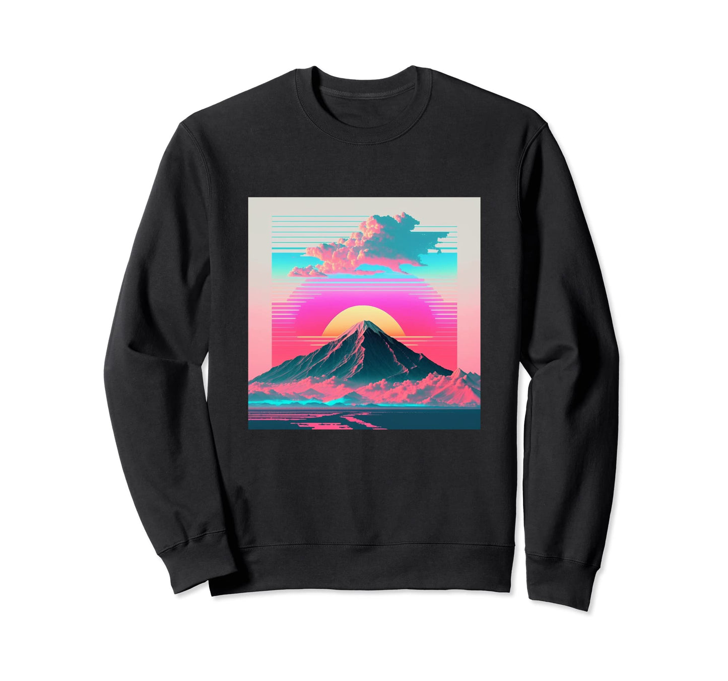 Vaperwave Aesthetic Glitch Sweatshirt - Minimalist Print Men Women - T-Shirt, Sweatshirt, Hoodie