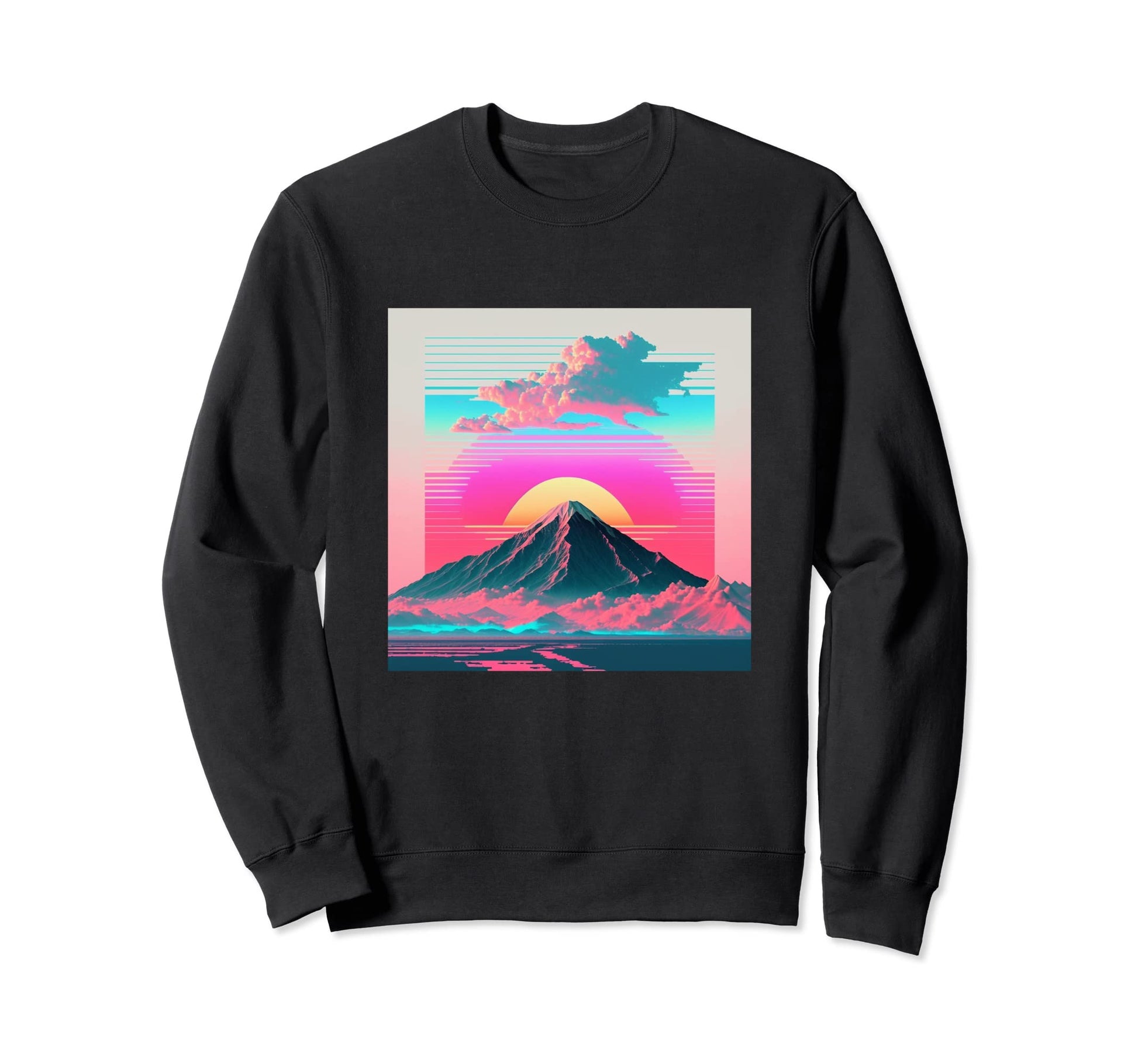Vaperwave Aesthetic Glitch Sweatshirt - Minimalist Print Men Women - T-Shirt, Sweatshirt, Hoodie