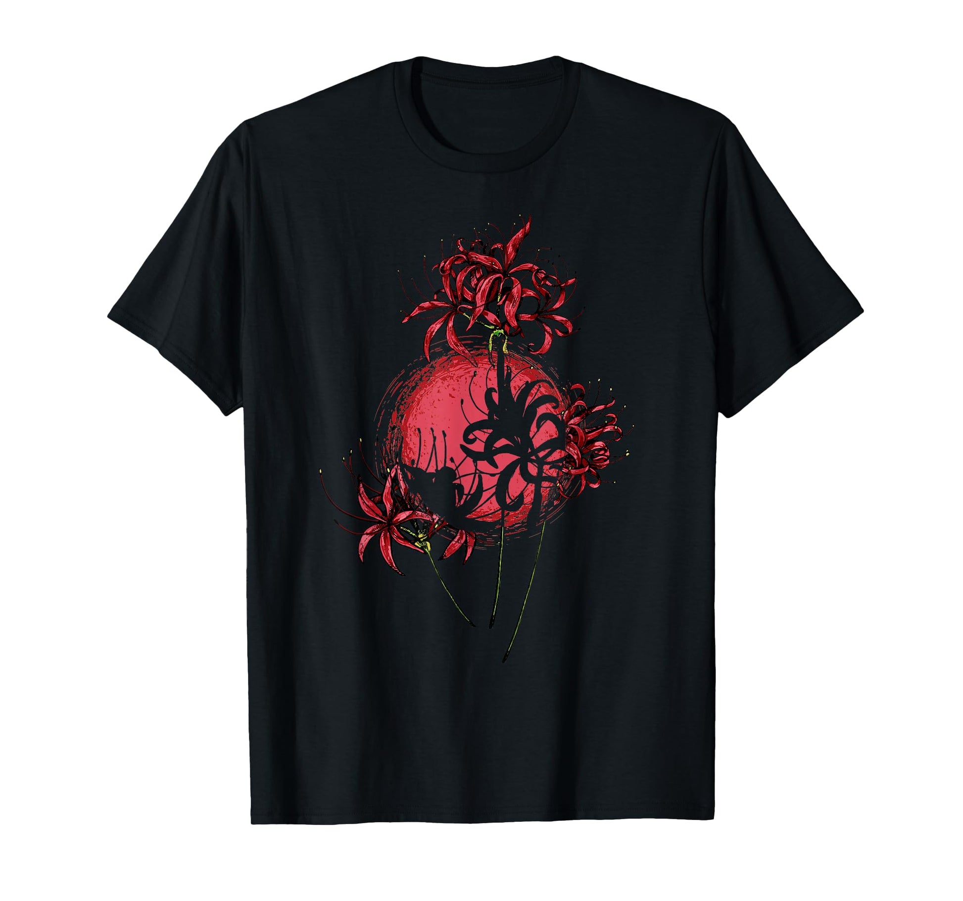 Japanese Spider Lily Lycoris Grunge T-Shirt - Unique Graphic Men Women - T-Shirt, Sweatshirt, Hoodie