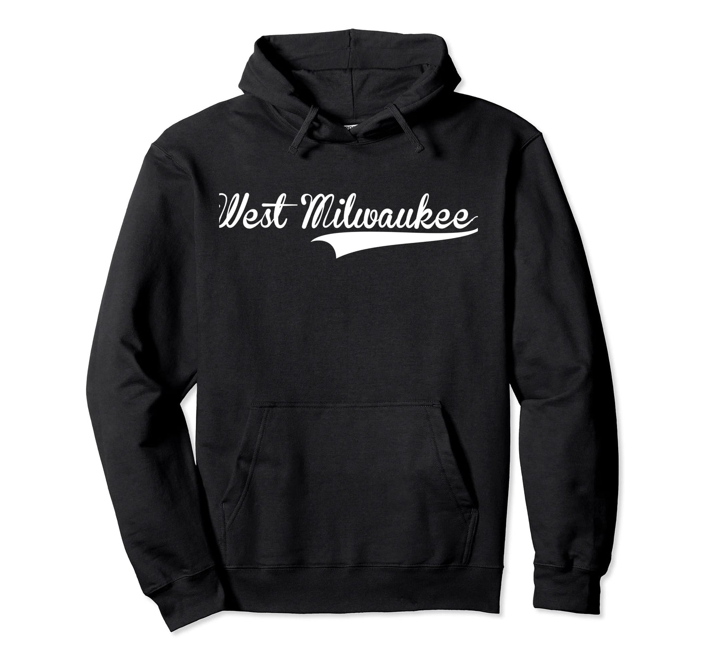 West Milwaukee Baseball Font Hoodie - Graphic Print Unisex - T-Shirt, Sweatshirt, Hoodie