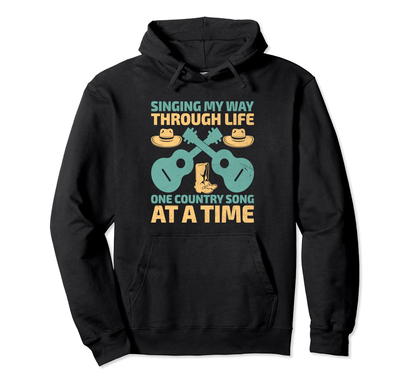 County Music Music Lover Western Hoodie - Novelty Apparel for Adults - T-Shirt, Sweatshirt, Hoodie