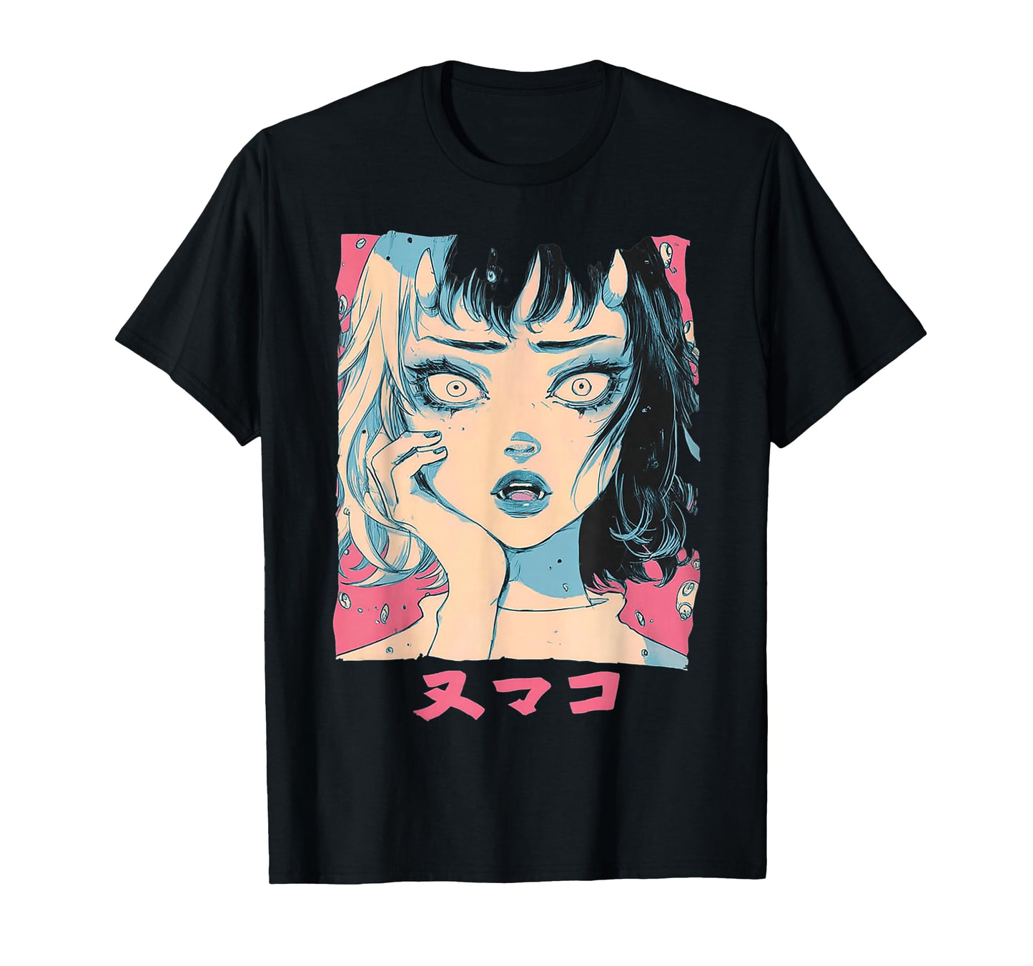 Goth Grunge Demon Anime Waifu Horror T-Shirt - Unique Graphic Men Women - T-Shirt, Sweatshirt, Hoodie