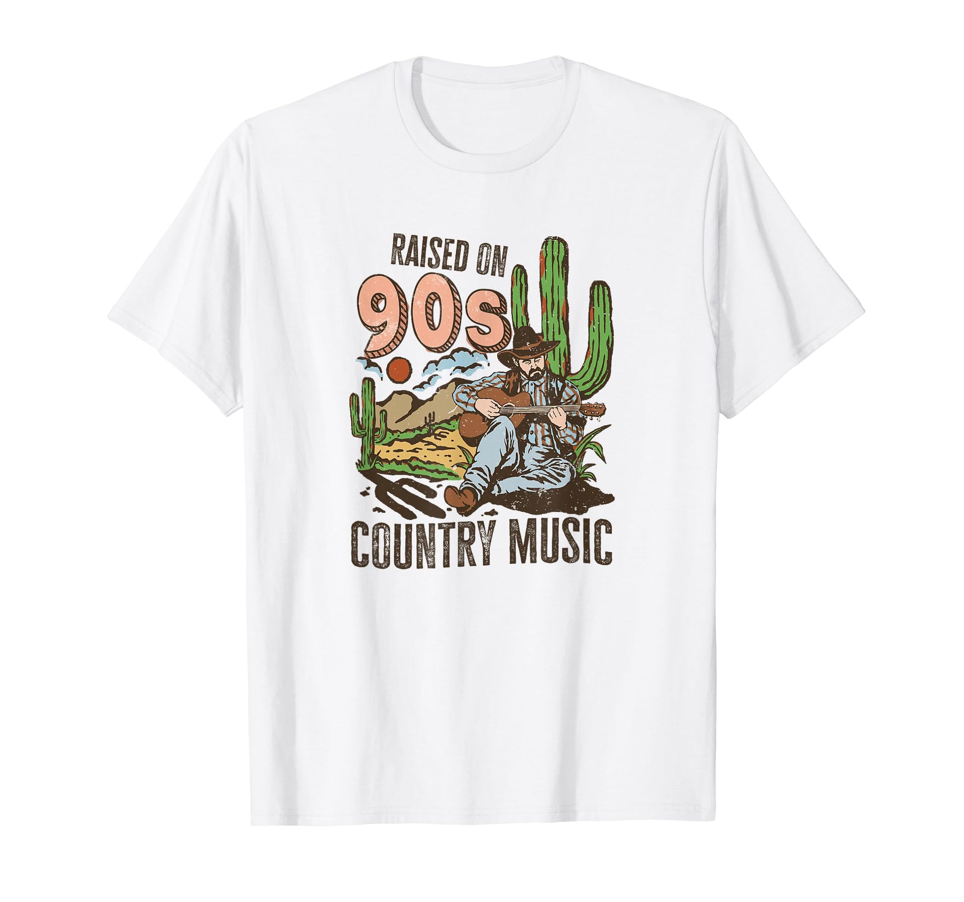 Raised 90S Country Music Cowboy T-Shirt - Unique Graphic for Adults - T-Shirt, Sweatshirt, Hoodie