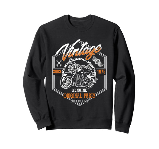 Birthday 1975 Gift Motorcycle 50 Sweatshirt - Streetwear Style for Adults - T-Shirt, Sweatshirt, Hoodie