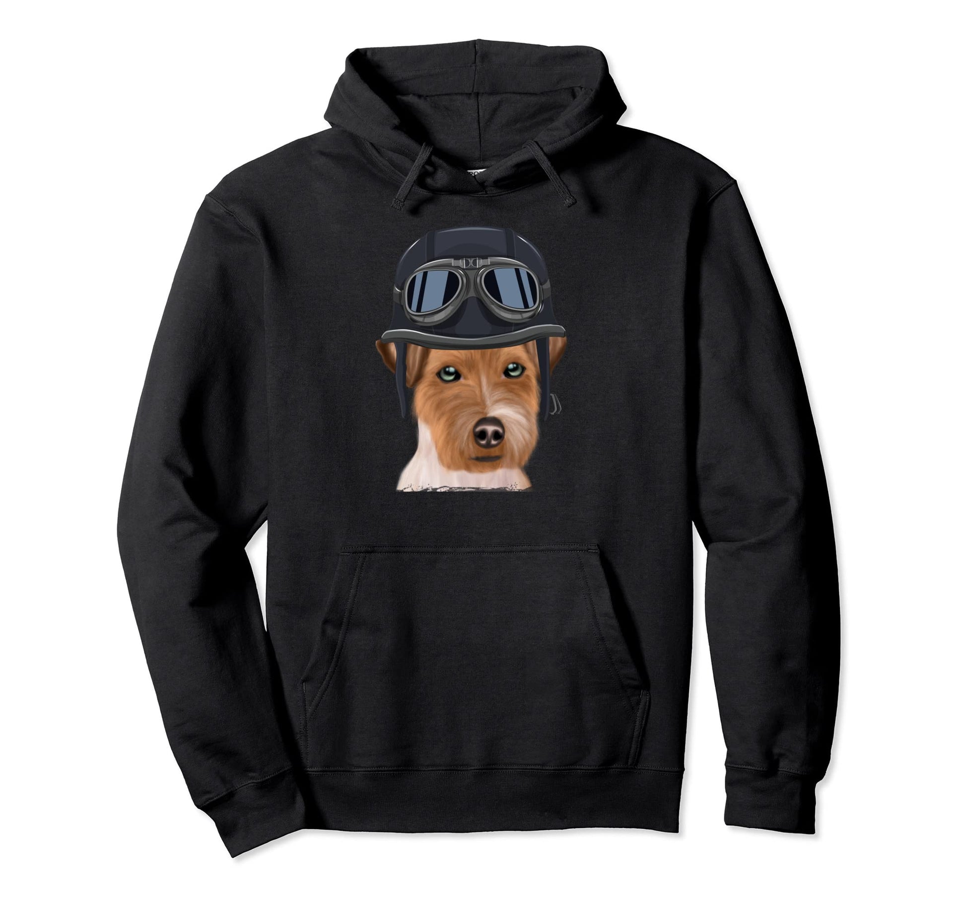 Funny Motorcycle Helmet Russell Hoodie - Casual Everyday Wear Unisex - T-Shirt, Sweatshirt, Hoodie